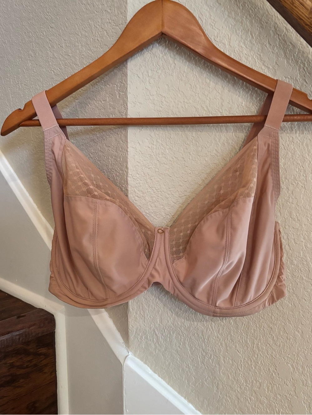 Sculptresse Women's Supportive Lace-Top Underwire Bra - Blush, 36H